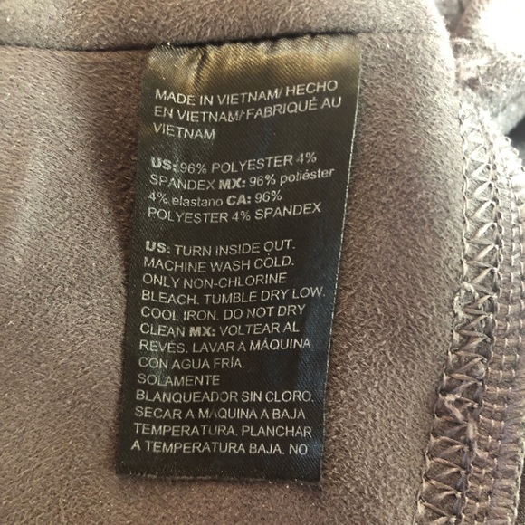 White House Black Market (WHBM) Faux Suede Runway Legging Grey - Picture 4 of 4